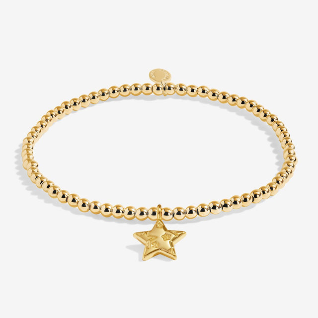 Joma Jewellery Merry Christmas gold-plated beaded bracelet with layered star charm