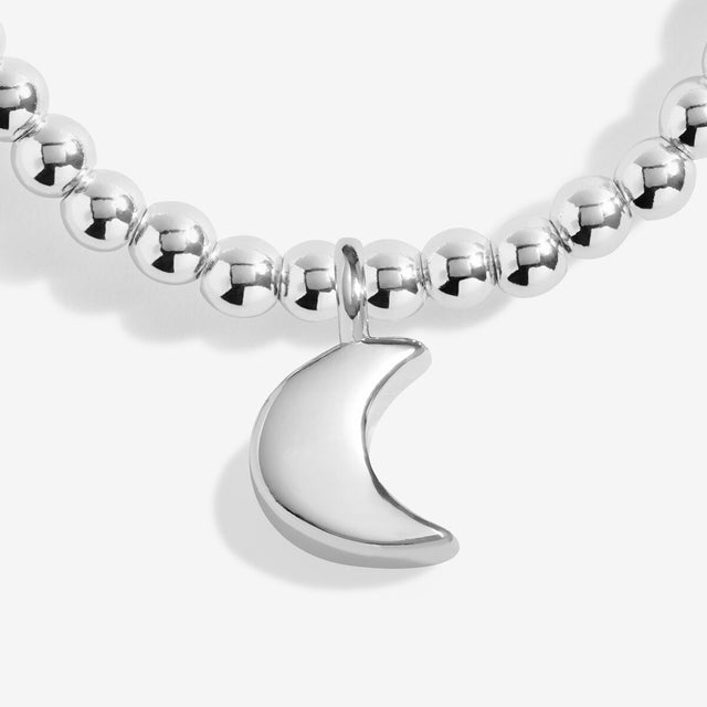 Silver moon, heart and star charms on Joma Jewellery Life’s A Charm bracelet