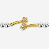 Joma Jewellery Shine Bright On Your Birthday bracelet with double shooting star charm