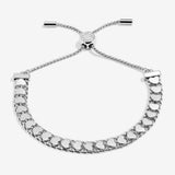 Joma Jewellery Bracelet Bar silver heart chain bracelet with interlocking heart-shaped links