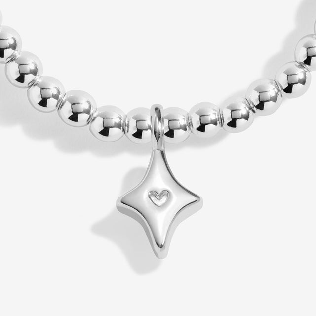 Silver moon, heart and star charms on Joma Jewellery Life’s A Charm bracelet