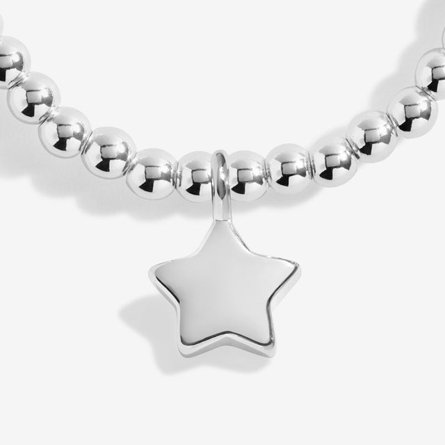 Silver moon, heart and star charms on Joma Jewellery Life’s A Charm bracelet