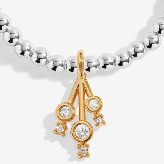 Joma Jewellery silver and gold-plated bracelet with sparkling cubic zirconia starburst charm