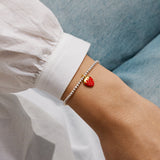 Joma Jewellery So Berry Loved strawberry bracelet as a sweet friendship or birthday gift for her