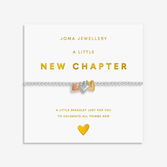 Joma Jewellery New Chapter bracelet presented on a 3D gold foil sentiment card