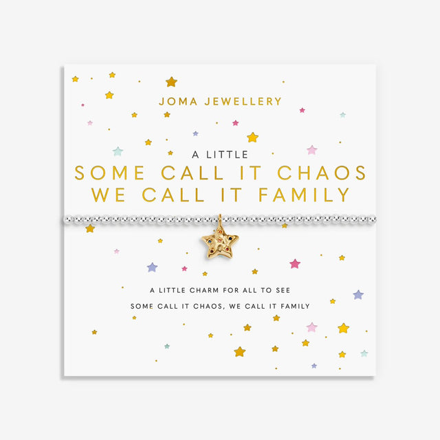Joma Jewellery bracelet on Some Call It Chaos We Call It Family sentiment card