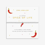 Joma Jewellery A Little Vibes Spice Of Life bracelet presented on illustrated sentiment card