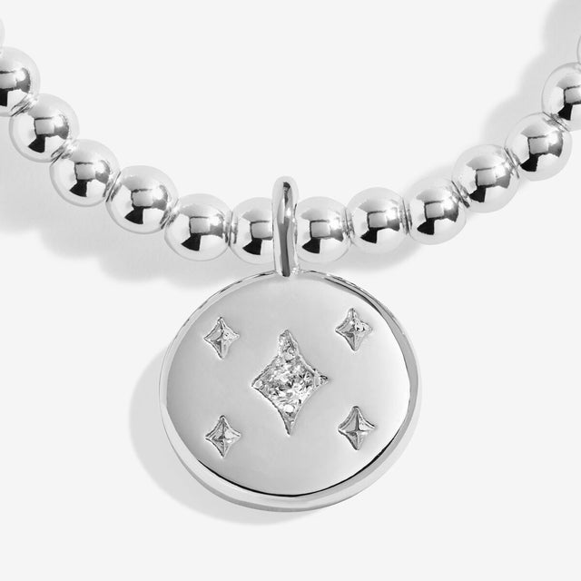 Joma Jewellery silver-plated best friend bracelet with delicate starburst disc charm