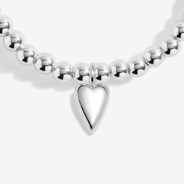 Silver teardrop charm detail on Joma Jewellery With Love bracelet