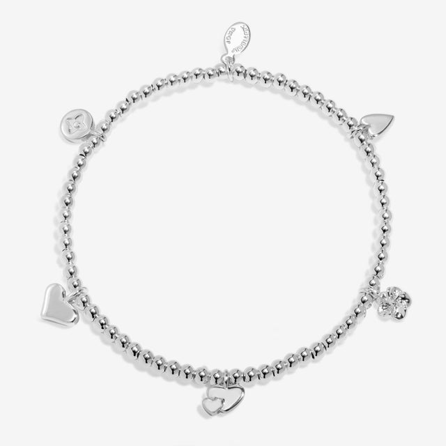 Full view of Joma Jewellery Wonderful Mum silver charm bracelet