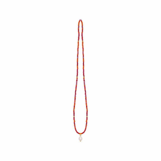 Crimson Flame crystal jewellery wrap necklace as part of the Kiki Collection.