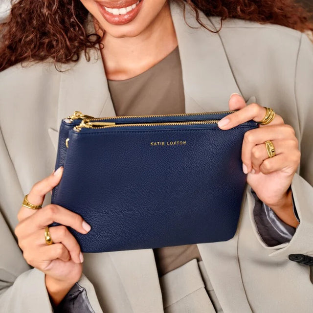 Katie Loxton Duo Pouch - Midnight Blue