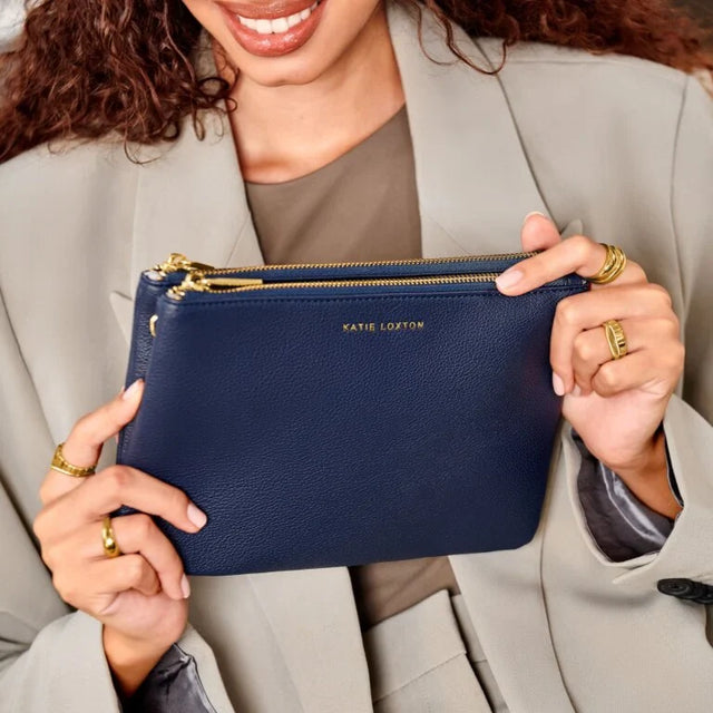 Katie Loxton Duo Pouch - Midnight Blue