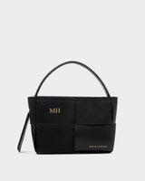 Katie Loxton Taya Hand Woven Suedette Top Handle Bag - Black