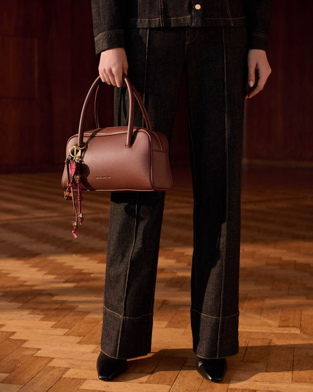 Katie Loxton Hadley Bowling Bag in Dark Chocolate