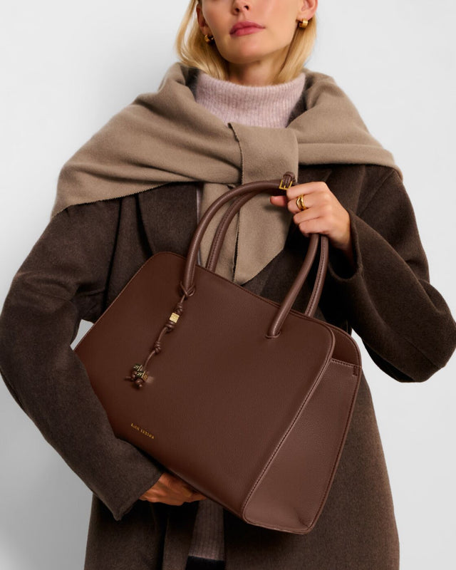 Katie Loxton Hadley Shoulder Tote Bag - Dark Chocolate