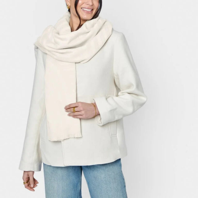 Katie Loxton Modern Arch Blanket Scarf - Grey & Off White