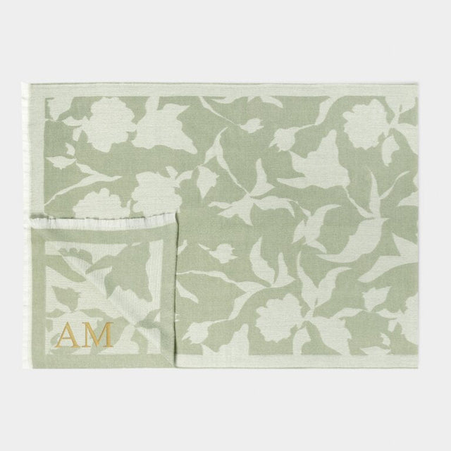 Katie Loxton Floral Blanket Scarf - Sage & Off White