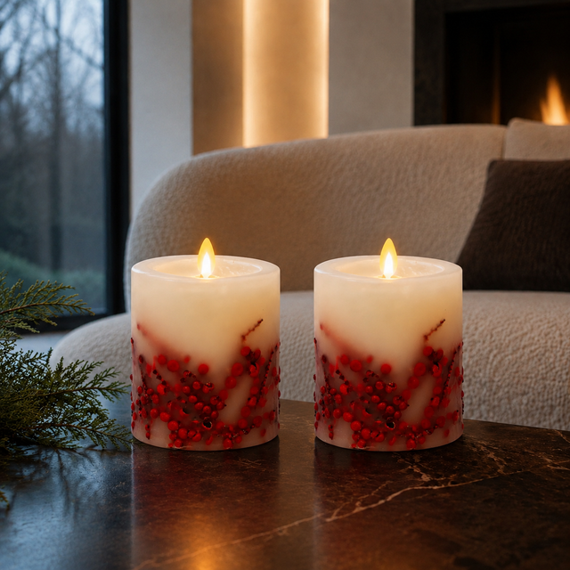Luminara Indoor Berry Candle Duo – product view 1