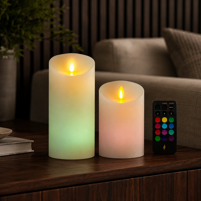 Luminara Indoor Colour Changing Candle Duo – product view 1