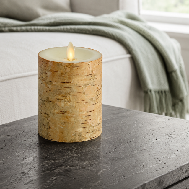 Luminara Indoor Wooden Birch Candle Duo – product view 5