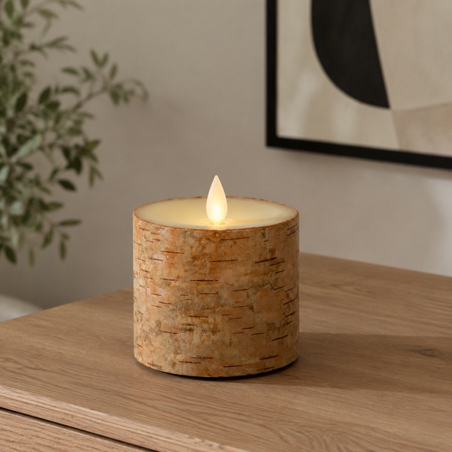 Luminara Indoor Wooden Birch Candle Duo – product view 9