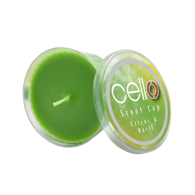 Luxury citrus candle gift with fresh basil fragrance notes