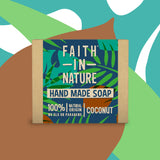Natural coconut soap bar with organic coconut oil