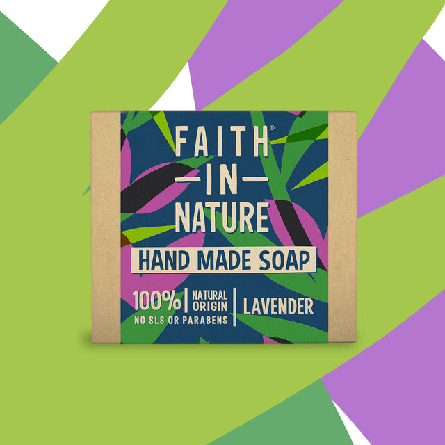 Natural lavender vegan soap bar for hands and body