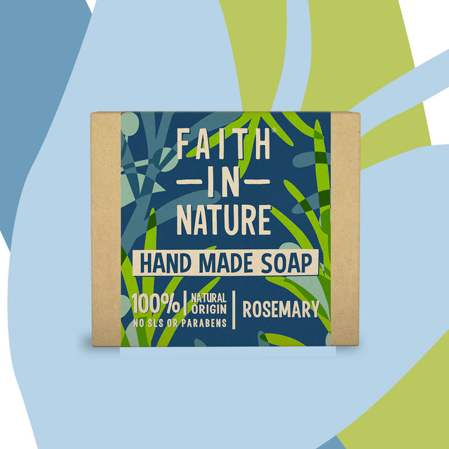 Natural rosemary vegan soap bar for hands and body