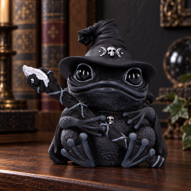 Nemesis Now Cult Cuties Asmoadeus Toad Figurine — 10cm displayed in a dark gothic setting