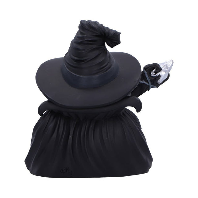 Nemesis Now Cult Cuties Asmoadeus Toad Figurine — rear view of the witch hat and cloak