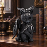 Nemesis Now Cult Cuties Halpurr Cat Figurine — 11.7cm displayed in a dark gothic setting