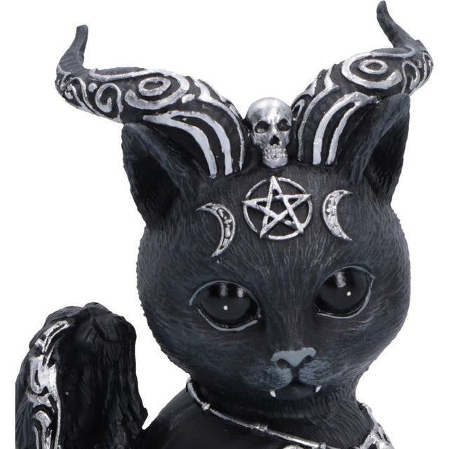 Nemesis Now Cult Cuties Halpurr Cat Figurine — close-up of horns and forehead details