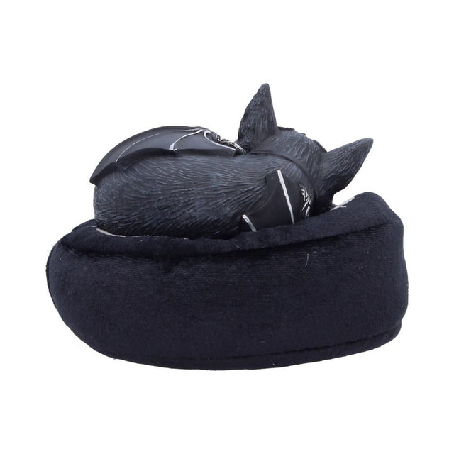Nemesis Now Cult Cuties Malpuss Dreams Figurine — rear view showing the sleeping cat and cushion
