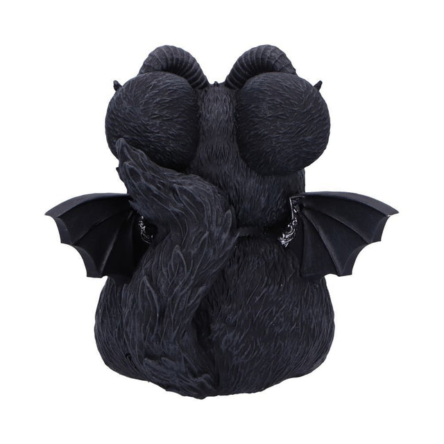 Nemesis Now Cult Cuties Marchillias Chinchilla Figurine — rear view showing the bat wings