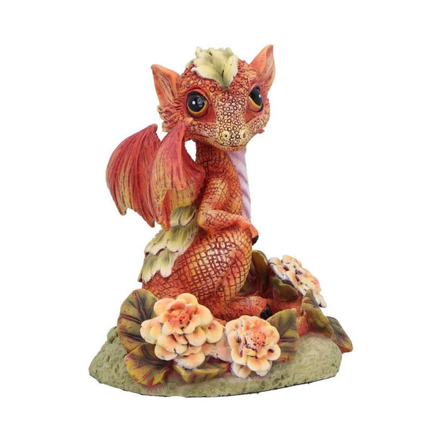 Nemesis Now Marigold Flower Dragon Figurine — alternate three-quarter view