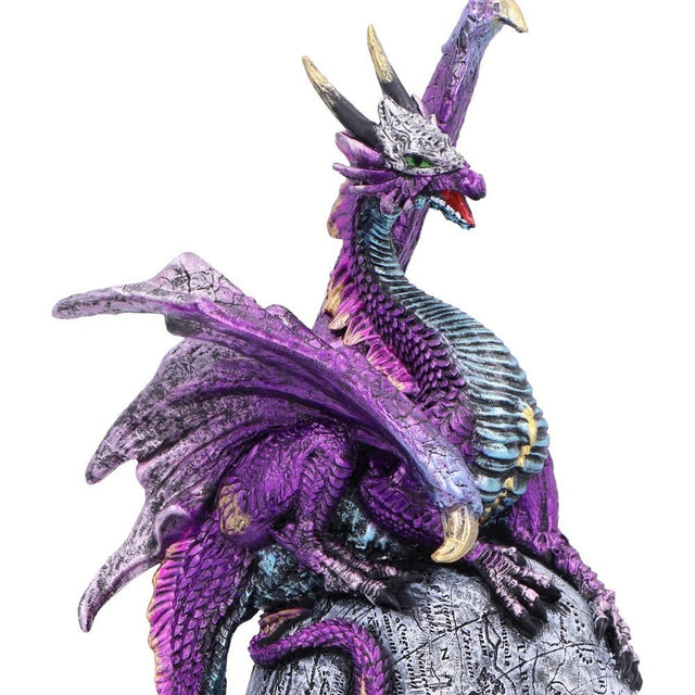 Nemesis Now Titans Reign Purple Dragon Figurine — close-up of the purple dragon and wings