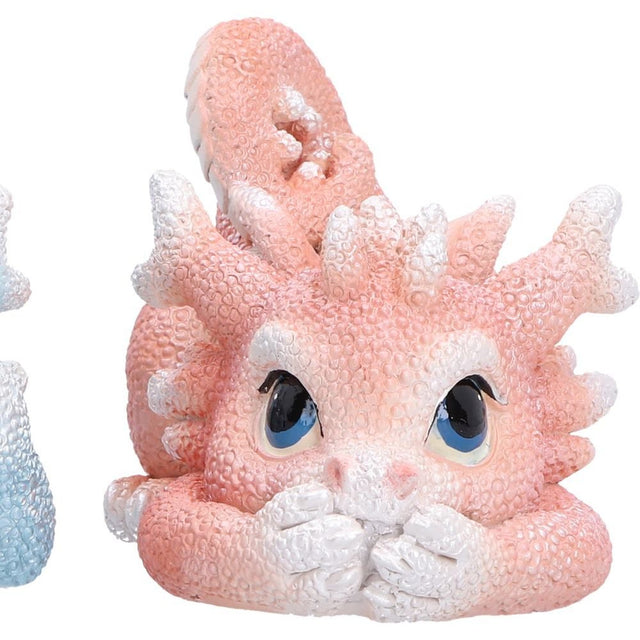 Nemesis Now Three Wise Coralscale Dragonlings Set — close-up of the pink dragonling