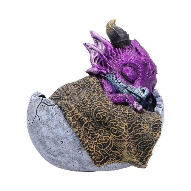 Nemesis Now Shellbound Slumber Sleeping Dragon Figurine — opposite side view of the sleeping dragon