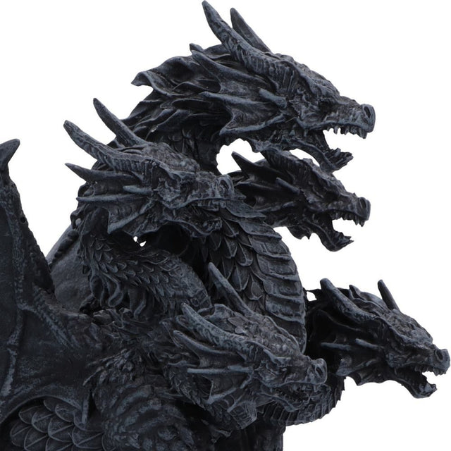 Nemesis Now Shadow Hydra Dragon Figurine (Small) — close-up of the five dragon heads