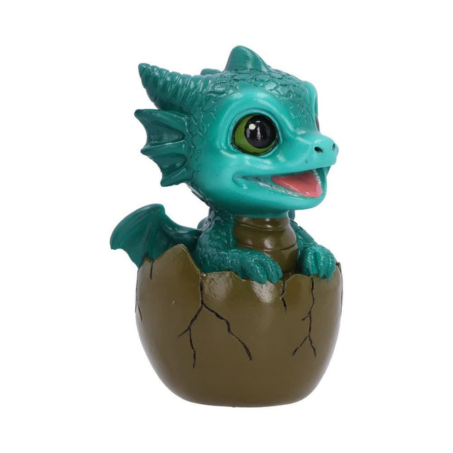 Nemesis Now Shellbound Green Baby Dragon Figurine — opposite side view of the green dragon