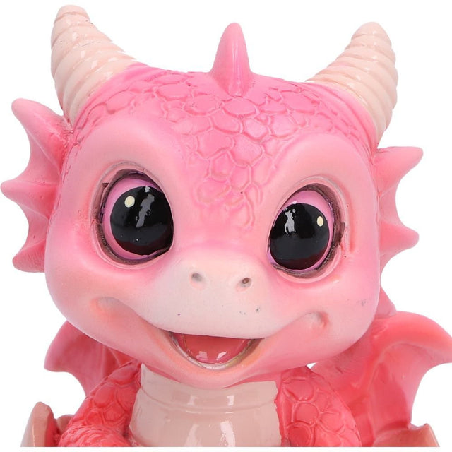 Nemesis Now Shellbound Pink Baby Dragon Figurine — close-up of the dragon face