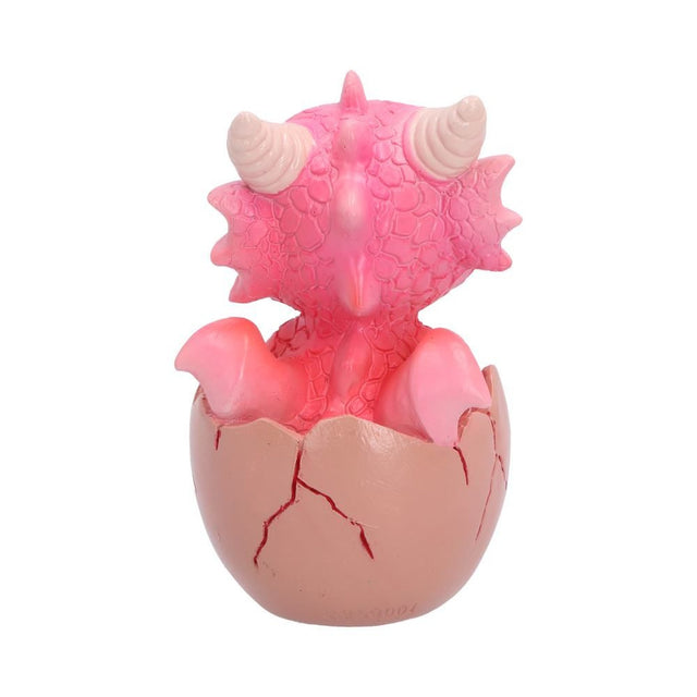 Nemesis Now Shellbound Pink Baby Dragon Figurine — rear view of the pink dragon and egg
