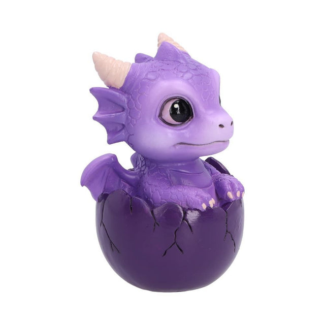 Nemesis Now Shellbound Purple Baby Dragon Figurine — opposite side view of the purple dragon
