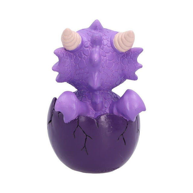 Nemesis Now Shellbound Purple Baby Dragon Figurine — rear view of the purple dragon and egg