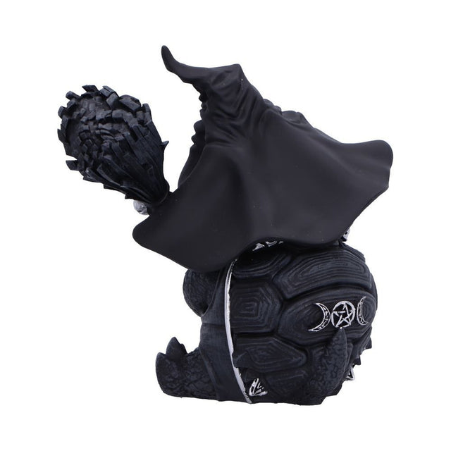 Nemesis Now Cult Cuties Shellial Tortoise Figurine — rear view showing the shell and broom