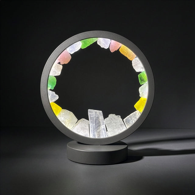 Gleneagles - (Grey Frame) Circle Earth LED Lamp - Mixed 2