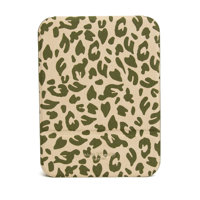 Alice Wheeler Folding Mirror - Olive Leopard