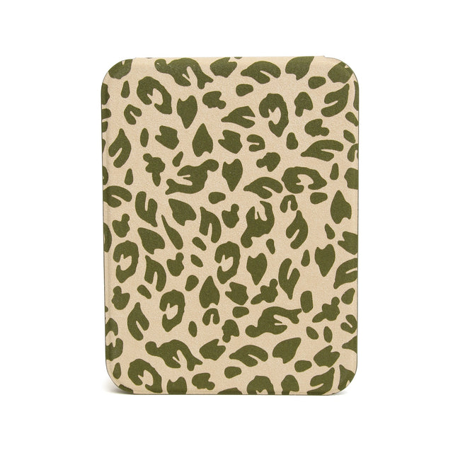 Alice Wheeler Folding Mirror - Olive Leopard